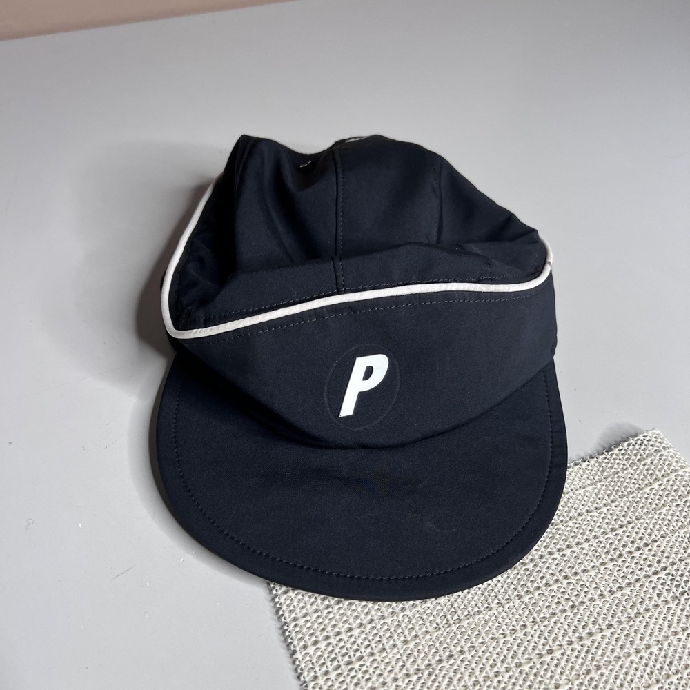 Palace Skateboards P Logo‎ 5-Panel Hat Black White Piping Adjustable Strap Cap